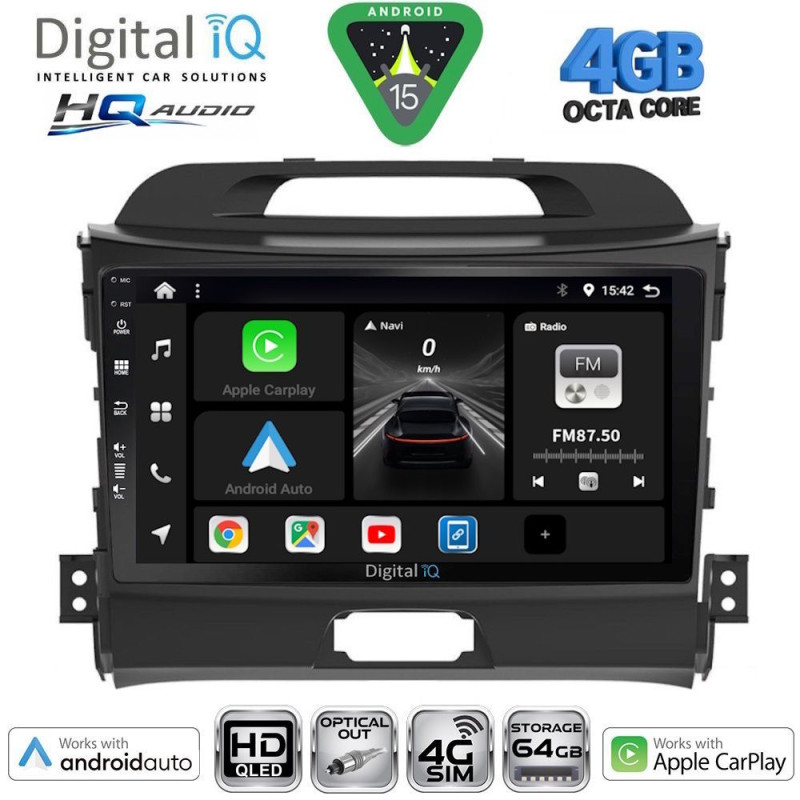 DIGITAL IQ BXK 19325_CPAA (9inc) MULTIMEDIA TABLET for KIA SPORTAGE mod. 2010-2015