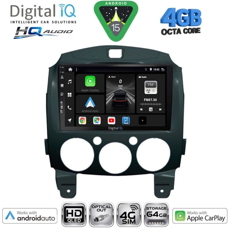 DIGITAL IQ BXK 19361_CPAA (9inc) MULTIMEDIA TABLET for MAZDA 2 mod. 2007-2014