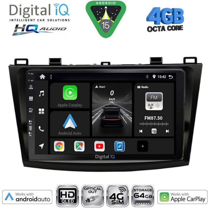 DIGITAL IQ BXK 19366_CPAA (9inc) MULTIMEDIA TABLET for MAZDA 3 mod. 2009-2014