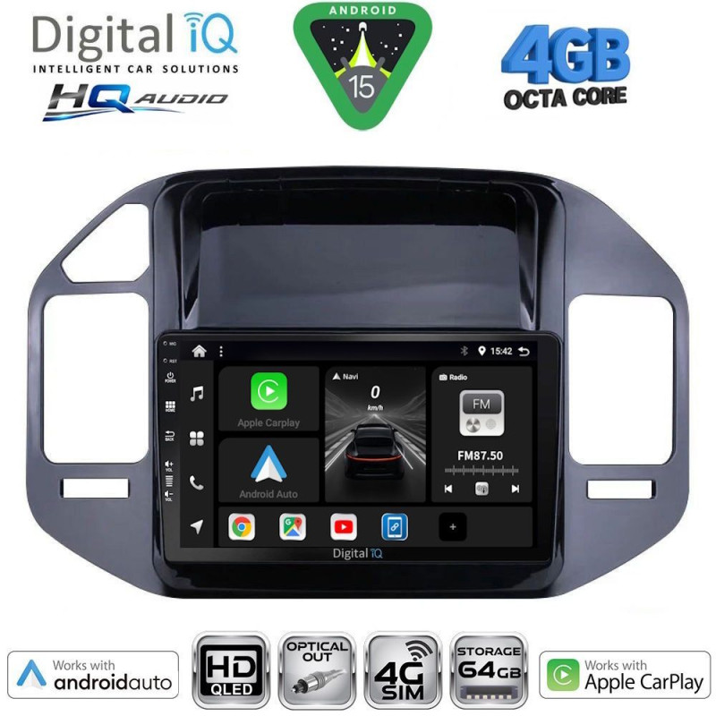 DIGITAL IQ BXK 19444_CPAA (9inc) MULTIMEDIA TABLET for MITSUBISHI PAJERO mod. 1999-2006