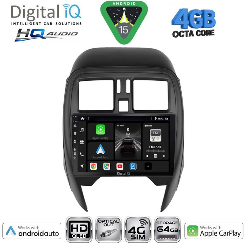 DIGITAL IQ BXK 19451_CPAA (SQUARE) (9inc) MULTIMEDIA TABLET for NISSAN MICRA mod. 2014-2017