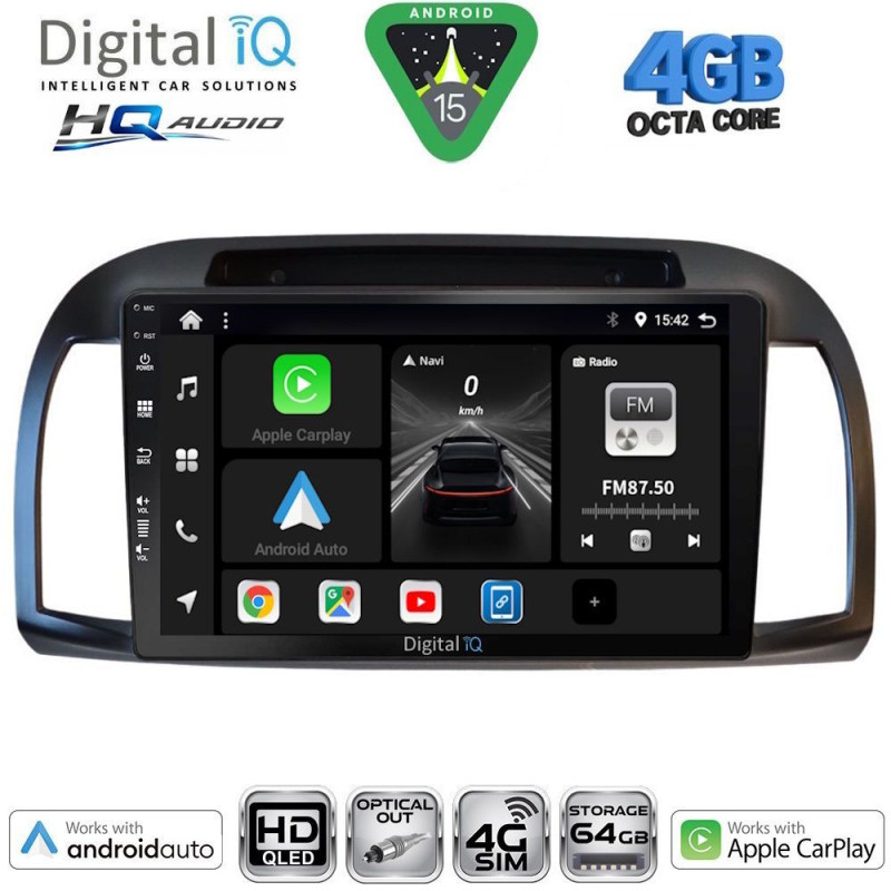 DIGITAL IQ BXK 19457BL_CPAA (9inc) MULTIMEDIA TABLET for NISSAN MICRA K12 mod. 2002-2010 (BLACK)