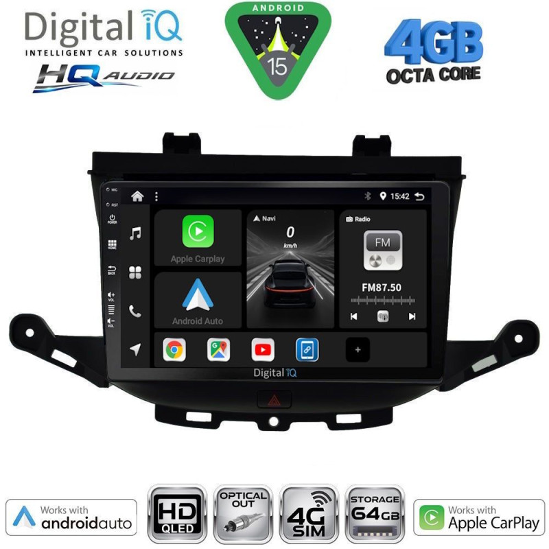 DIGITAL IQ BXK 19483_CPAA (9inc) MULTIMEDIA TABLET for OPEL ASTRA K mod. 2015-2022