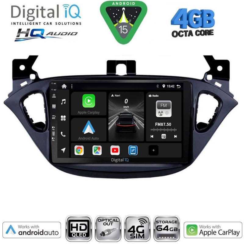 DIGITAL IQ BXK 19486_CPAA (9inc) MULTIMEDIA TABLET for OPEL ADAM - CORSA E mod. 2014-2019