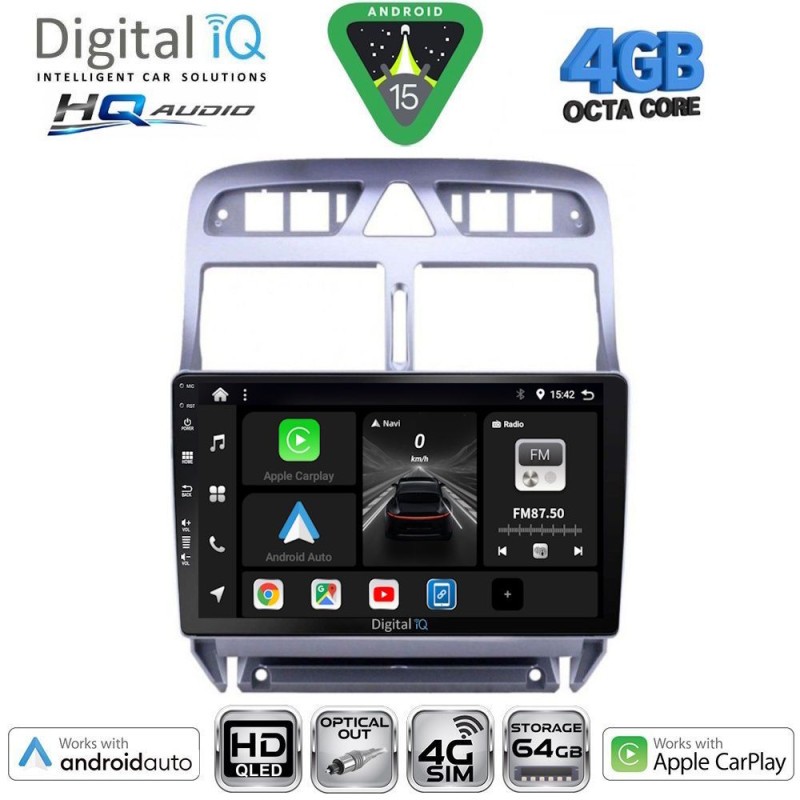 DIGITAL IQ BXK 19512_CPAA (9inc) MULTIMEDIA TABLET for PEUGEOT 307 mod. 2001-2008