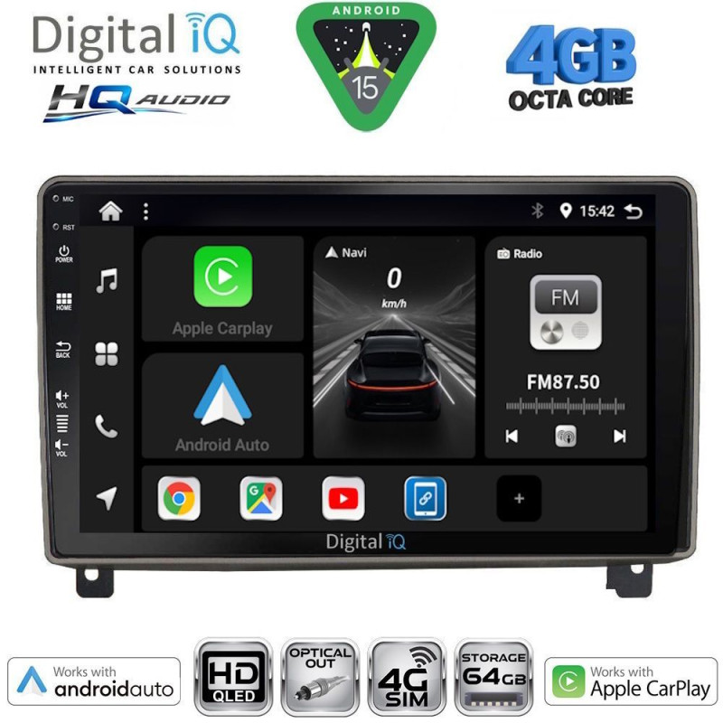 DIGITAL IQ BXK 19517_CPAA (9inc) MULTIMEDIA TABLET for PEUGEOT 407 mod. 2004-2011