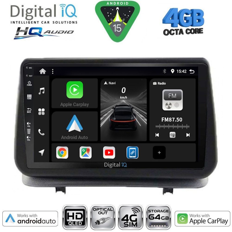 DIGITAL IQ BXK 19543_CPAA (9inc) MULTIMEDIA TABLET for RENAULT CLIO mod. 2005-2011