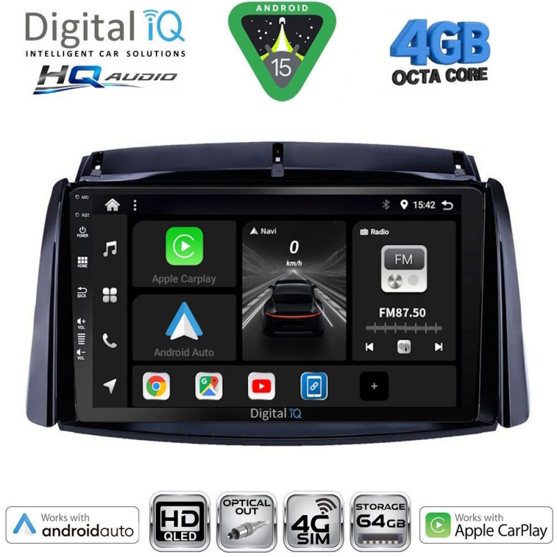 DIGITAL IQ BXK 19551_CPAA (9inc) MULTIMEDIA TABLET for RENAULT KOLEOS mod. 2006-2016