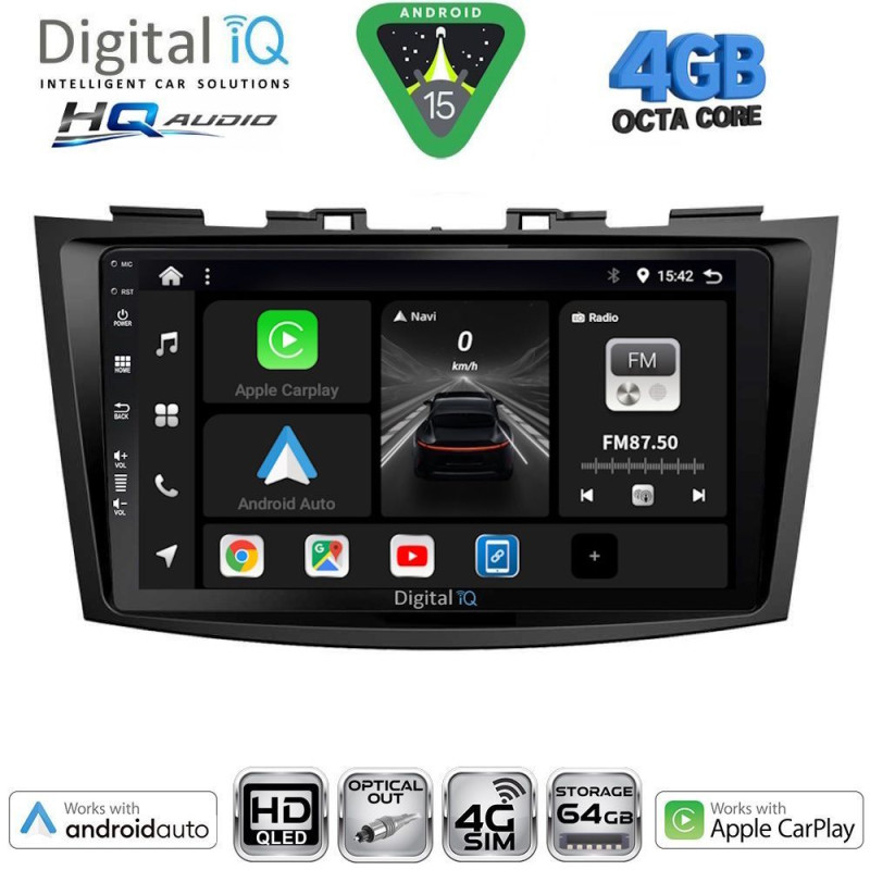DIGITAL IQ BXK 19685_CPAA (9inc) MULTIMEDIA TABLET for SUZUKI SWIFT mod. 2011-2016