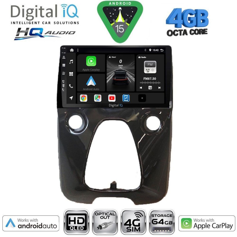 DIGITAL IQ BXK 19708_CPAA A/C (10inc) MULTIMEDIA TABLET for CITROEN C1-PEUGEOT 108-TOYOTA AYGO mod. 2014-2022