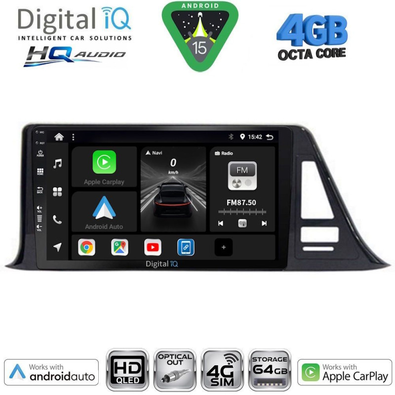 DIGITAL IQ BXK 19709_CPAA (9inc) MULTIMEDIA TABLET for TOYOTA CH-R mod. 2017-2023