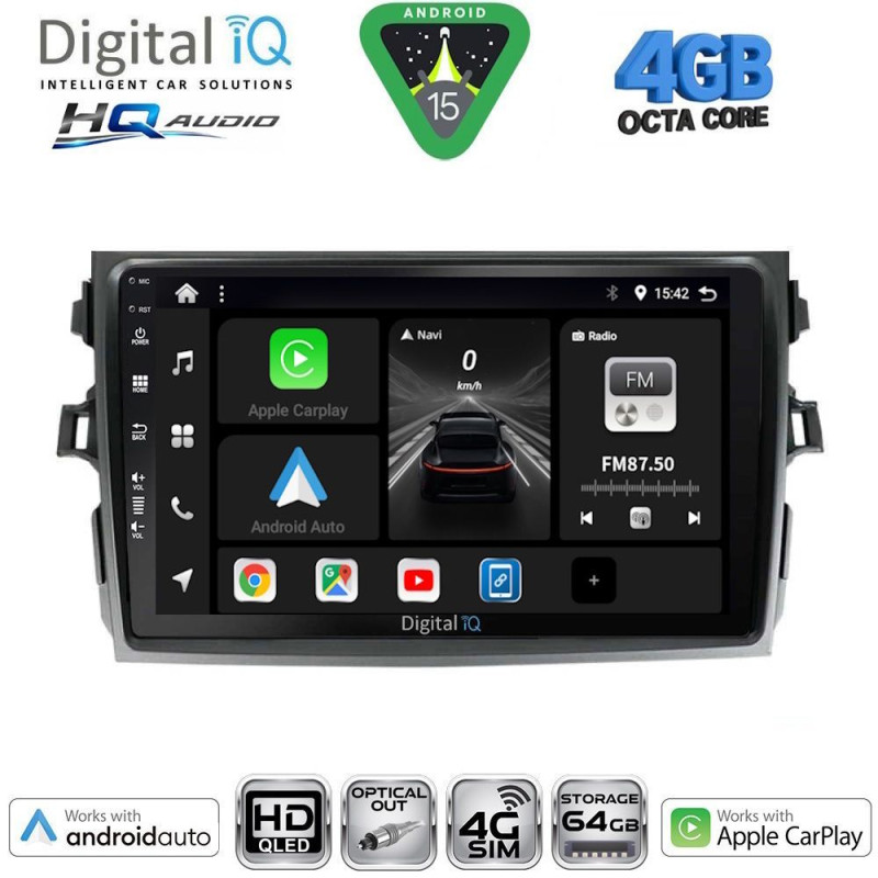 DIGITAL IQ BXK 19713_CPAA (9inc) MULTIMEDIA TABLET for TOYOTA COROLLA 4D mod. 2006-2012