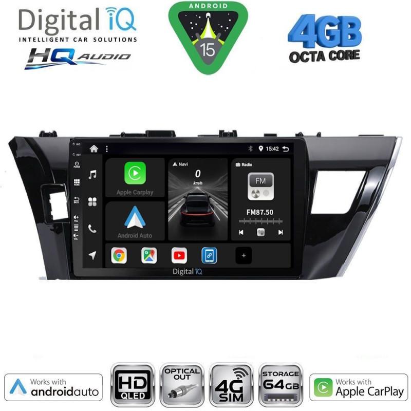 DIGITAL IQ BXK 19714SM_CPAA (10inc) MULTIMEDIA TABLET for TOYOTA COROLLA mod. 2013-2016