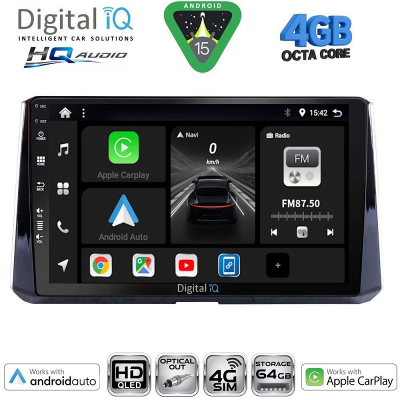 DIGITAL IQ BXK 19716_CPAA (10inc) MULTIMEDIA TABLET for TOYOTA COROLLA mod. 2019-2026