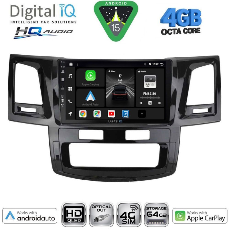 DIGITAL IQ BXK 19720_CPAA (9inc) MULTIMEDIA TABLET for TOYOTA HILUX mod. 2005-2016
