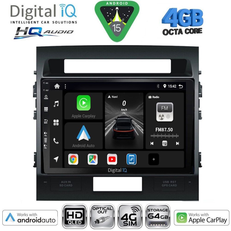 DIGITAL IQ BXK 19724_CPAA (10inc) MULTIMEDIA TABLET for TOYOTA LANDCRUISER mod. 2008-2015