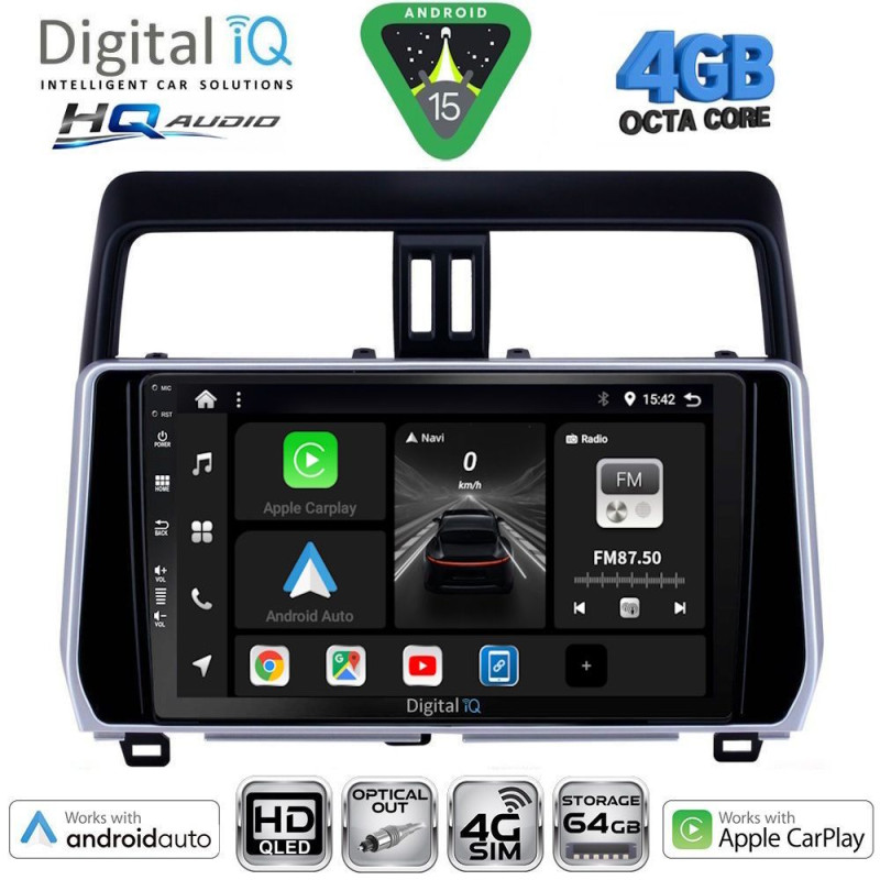 DIGITAL IQ BXK 19739_CPAA (10inc) MULTIMEDIA TABLET for TOYOTA LAND CRUISER mod. 2019-2023