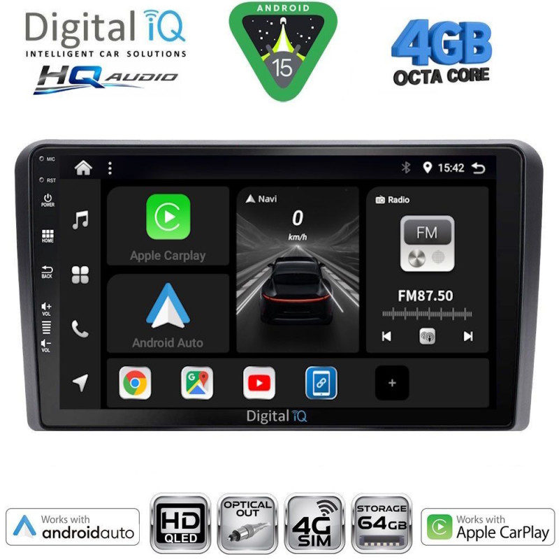 DIGITAL IQ BXK 19744_CPAA (9inc) MULTIMEDIA TABLET for GOLF 4 mod. 1998-2003