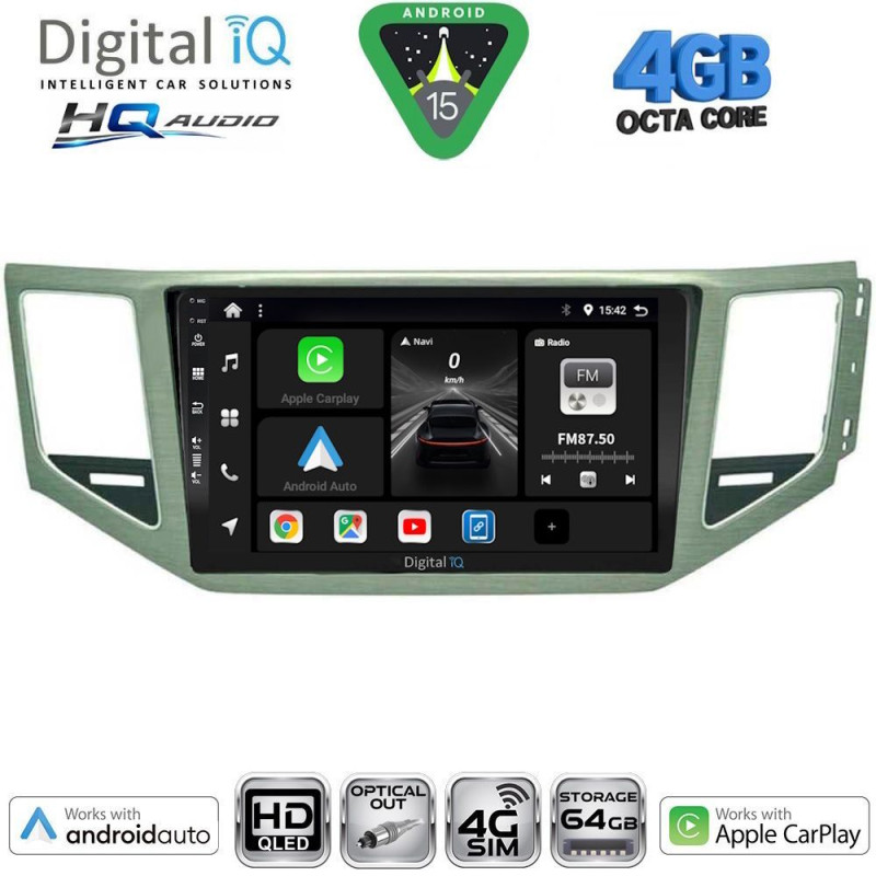 DIGITAL IQ BXK 19745SL_CPAA (10inc) MULTIMEDIA TABLET for VW GOLF SPORTSVAN mod. 2014-2021 (SILVER)