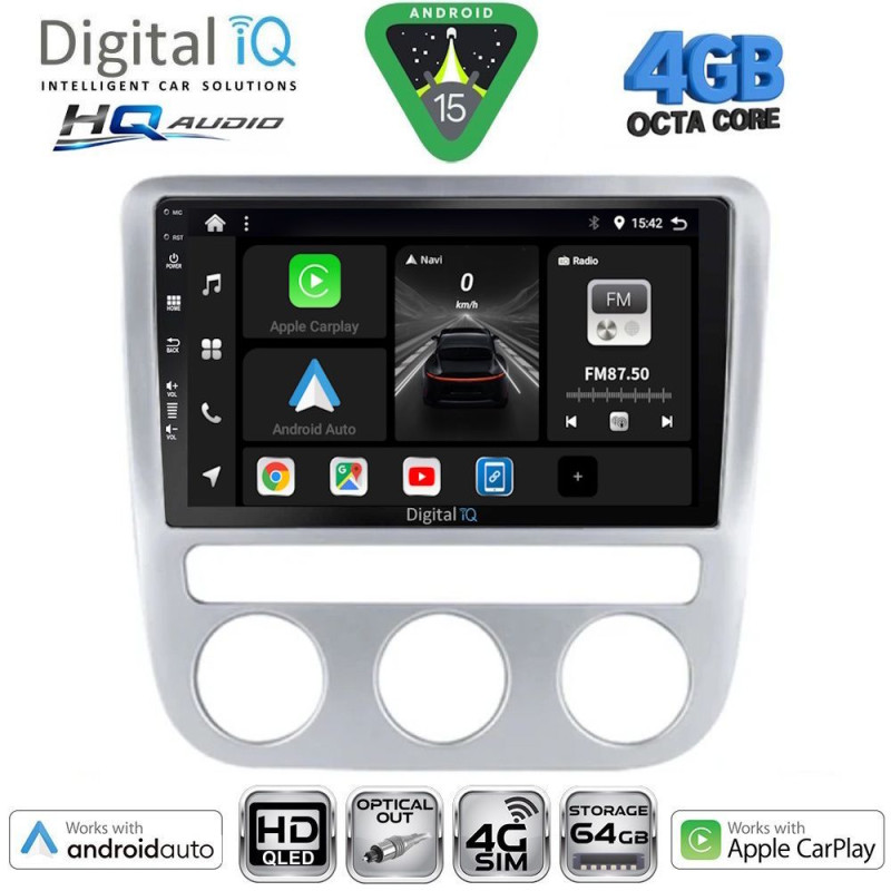 DIGITAL IQ BXK 19752_CPAA CLIMA (9inc) MULTIMEDIA TABLET for VW EOS mod. 2006-2016 - SCIROCCO mod. 2008-2010