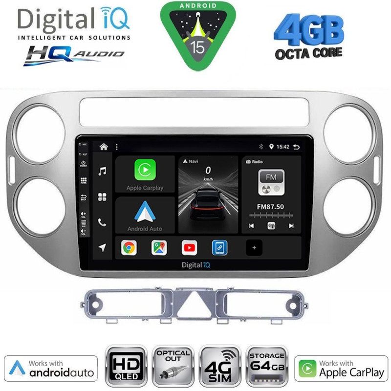 DIGITAL IQ BXK 19759GR_CPAA (9inc) MULTIMEDIA TABLET for VW TIGUAN mod. 2004-2011 (GREY)