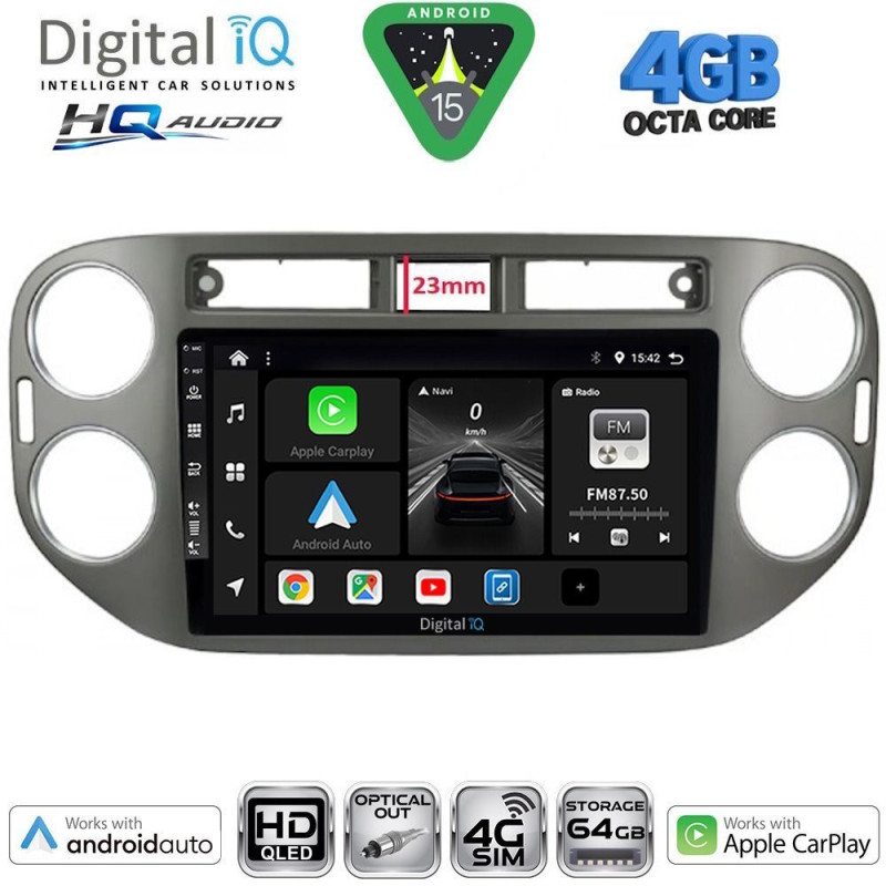 DIGITAL IQ BXK 19760GR_CPAA (9inc) MULTIMEDIA TABLET for VW TIGUAN mod. 2011-2016 (GREY)