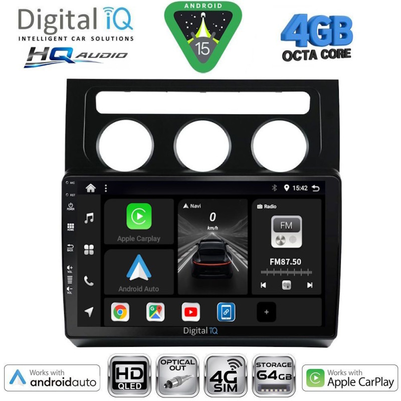 DIGITAL IQ BXK 19767_CPAA CLIMA (10inc) MULTIMEDIA TABLET for VW TOURAN mod. 2003-2010
