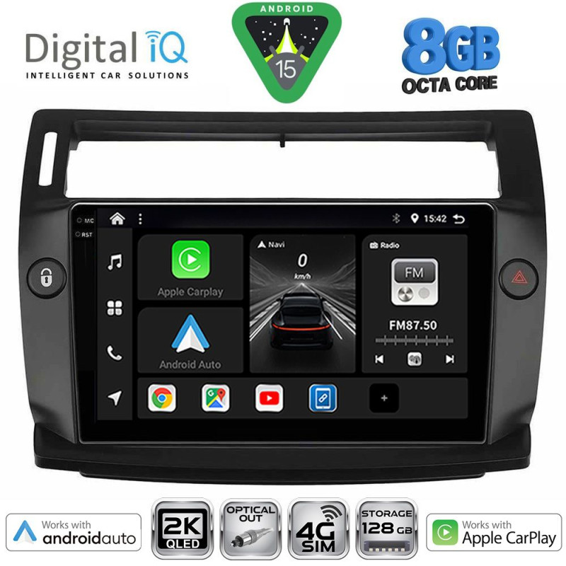 DIGITAL IQ BXK 20084BL_CPAA (9inc) MULTIMEDIA TABLET for CITROEN C4 mod. 2004-2011 (BLACK)