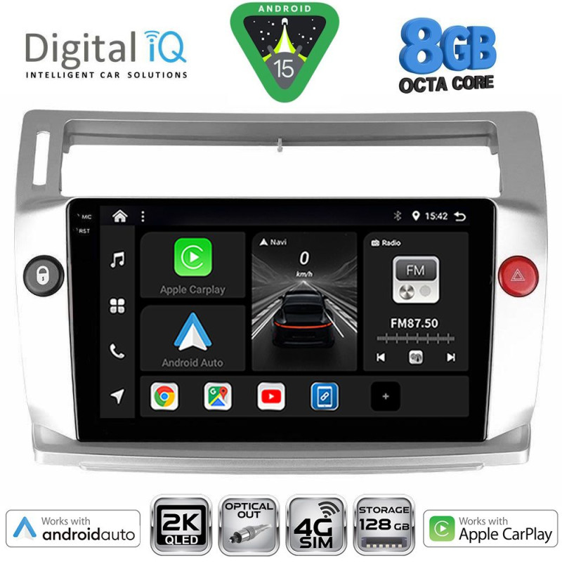 DIGITAL IQ BXK 20084SL_CPAA (9inc) MULTIMEDIA TABLET for CITROEN C4 mod. 2004-2011 (SILVER)