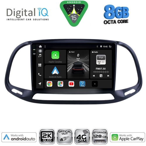 DIGITAL IQ BXK 20138_CPAA (9inc) MULTIMEDIA TABLET for FIAT DOBLO – OPEL COMBO mod. 2015-2018