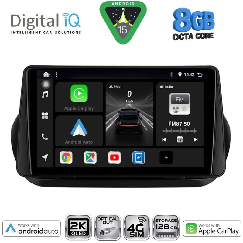 DIGITAL IQ BXK 20142_CPAA (9inc) MULTIMEDIA TABLET for CITROEN – FIAT – PEUGEOT mod. 2008-2018