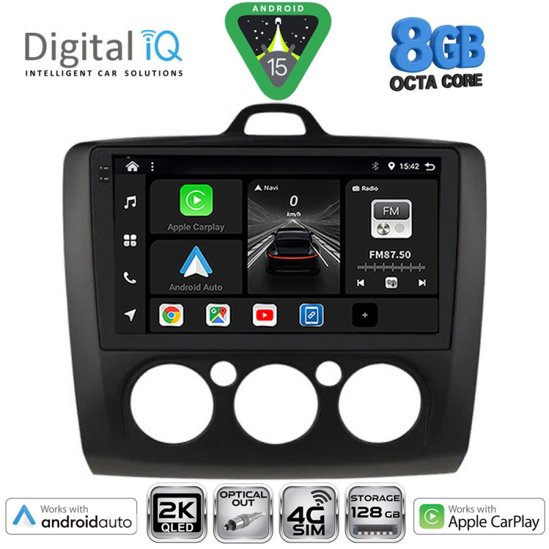 DIGITAL IQ BXK 20156BL_CPAA A/C (9inc) MULTIMEDIA TABLET for FORD FOCUS mod. 2005-2012 (BLACK)
