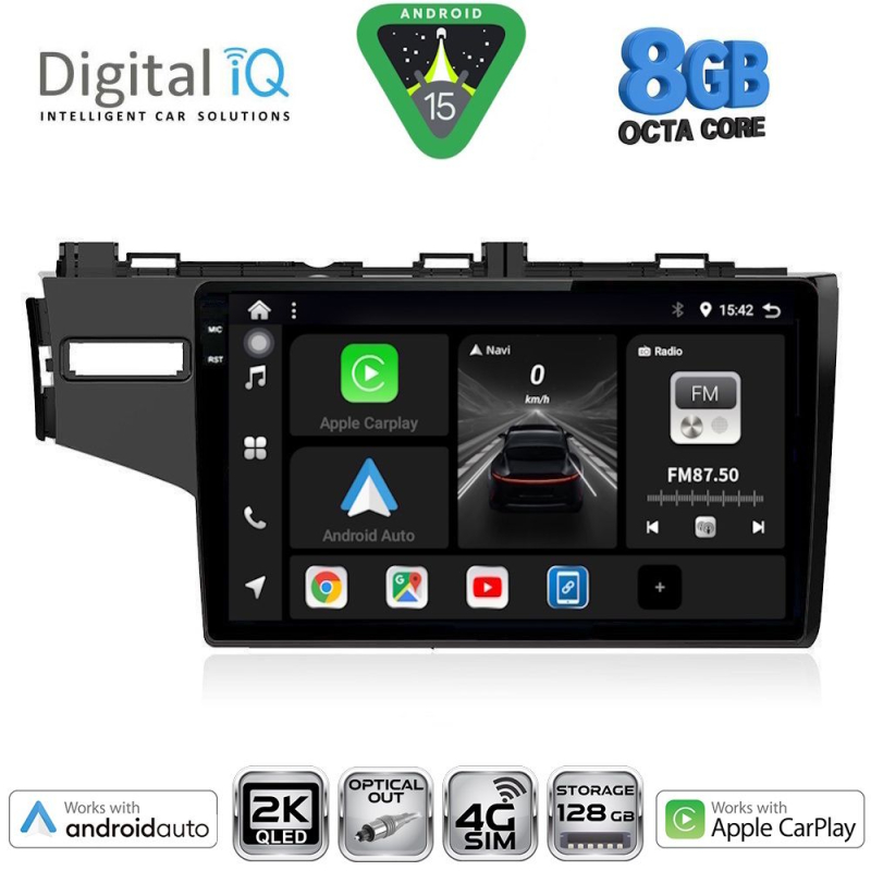 DIGITAL IQ BXK 20212_CPAA (10inc) MULTIMEDIA TABLET for HONDA JAZZ mod. 2013-2019 DIGITAL IQ BXK 20212_CPAA (10inc) MULTIMEDIA TABLET for HONDA JAZZ mod. 2013-2019