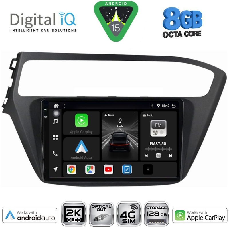 DIGITAL IQ BXK 20230_CPAA (9inc) MULTIMEDIA TABLET for HYUNDAI i20 mod. 2018-2021