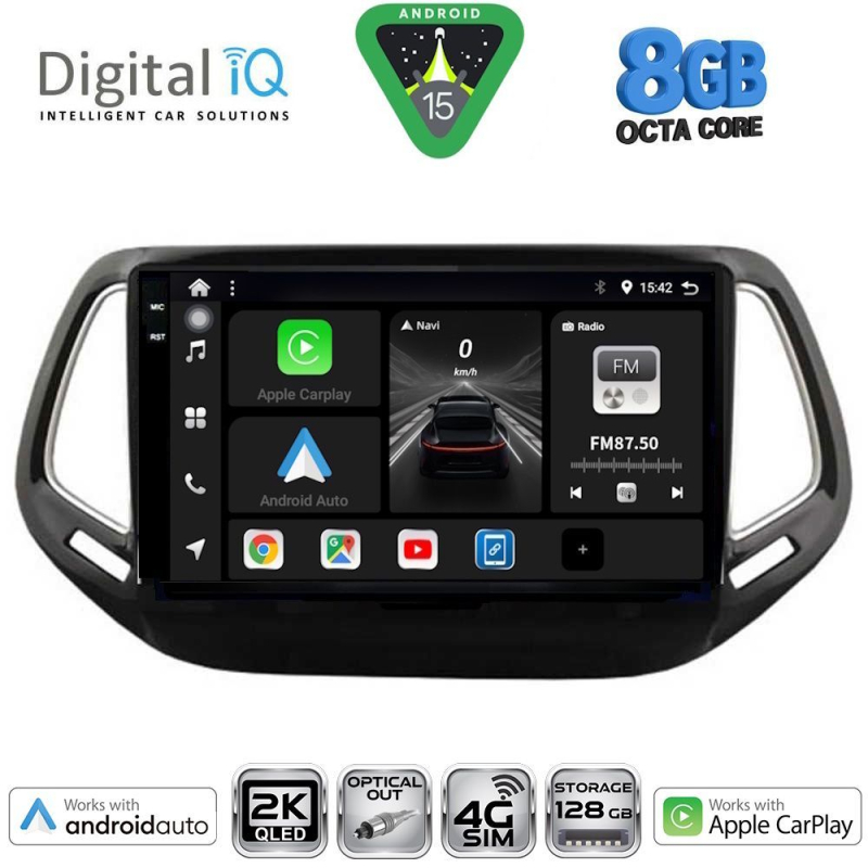 DIGITAL IQ BXK 20278_CPAA (10inc) MULTIMEDIA TABLET for JEEP COMPASS mod. 2016-2021 DIGITAL IQ BXK 20278_CPAA (10inc) MULTIMEDIA TABLET for JEEP COMPASS mod. 2016-2021