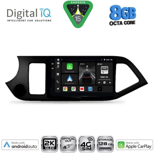 DIGITAL IQ BXK 20308_CPAA (9inc) MULTIMEDIA TABLET for KIA PICANTO mod. 2011-2017