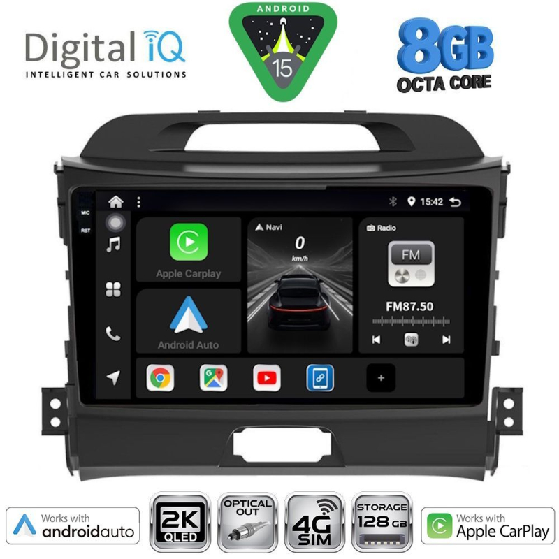 DIGITAL IQ BXK 20325_CPAA (9inc) MULTIMEDIA TABLET for KIA SPORTAGE mod. 2010-2015