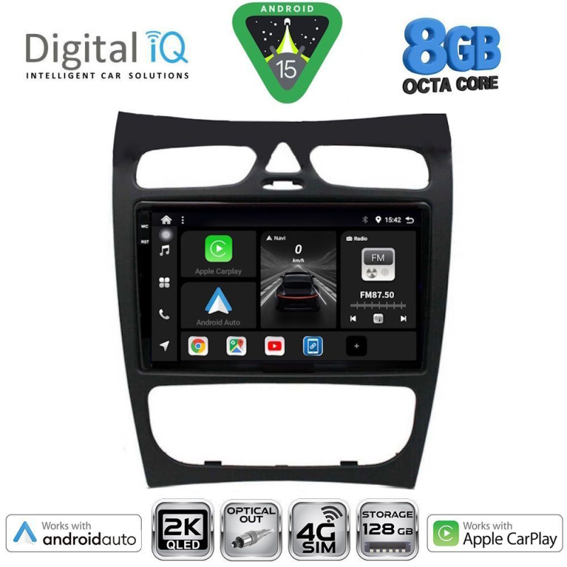 DIGITAL IQ BXK 20406_CPAA (9inc) MULTIMEDIA TABLET for MERCEDES CLK (W209) mod. 2000-2004