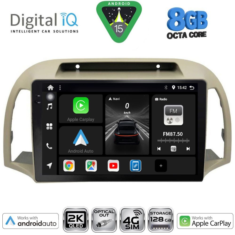 DIGITAL IQ BXK 20457BG_CPAA (9inc) MULTIMEDIA TABLET for NISSAN MICRA K12 mod. 2002-2010 (BEIGE)