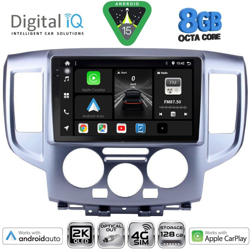 DIGITAL IQ BXK 20458SL_CPAA (9inc) MULTIMEDIA TABLET for NISSAN NV 200 mod. 2009> (SILVER)