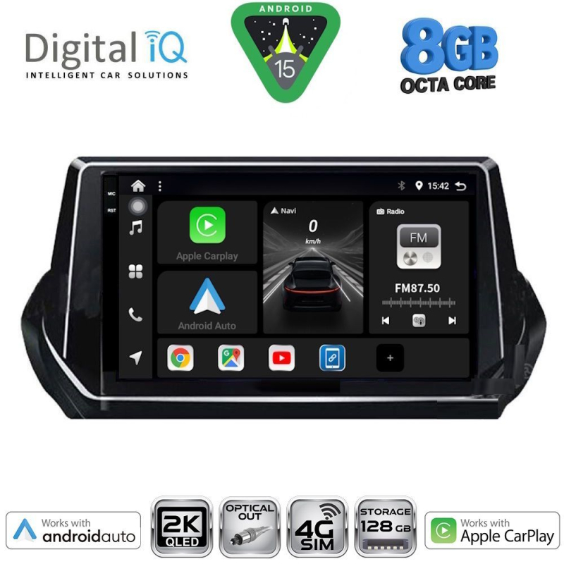 DIGITAL IQ BXK 20509_CPAA (9inc) MULTIMEDIA TABLET for PEUGEOT 208 – 2008 mod. 2021>