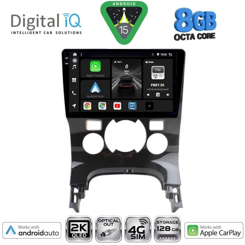 DIGITAL IQ BXK 20515_CPAA CLIMA (9inc) MULTIMEDIA TABLET for PEUGEOT 3008 mod. 2008-2016 με CLIMA