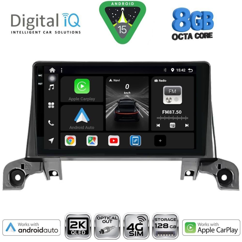DIGITAL IQ BXK 20519_CPAA (9inc) MULTIMEDIA TABLET for PEUGEOT 3008 - 5008 mod. 2016> DIGITAL IQ BXK 20519_CPAA (9inc) MULTIMEDIA TABLET for PEUGEOT 3008 - 5008 mod. 2016>