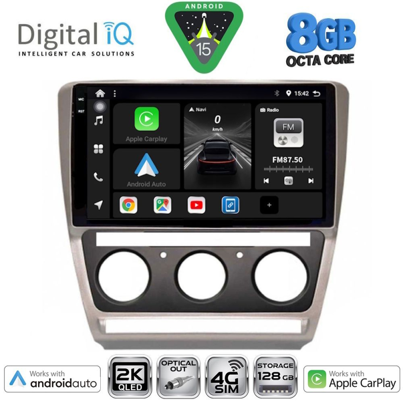 DIGITAL IQ BXK 20595_CPAA (10inc) MULTIMEDIA TABLET for SKODA OCTAVIA 5 mod. 2005-2012