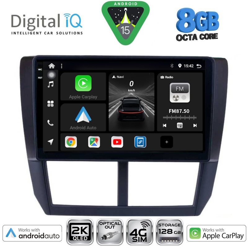 DIGITAL IQ BXK 20662_CPAA (9inc) MULTIMEDIA TABLET for SUBARU FORESTER - IMPREZA - XV mod. 2008-2013