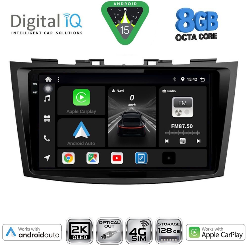 DIGITAL IQ BXK 20685_CPAA (9inc) MULTIMEDIA TABLET for SUZUKI SWIFT mod. 2011-2016