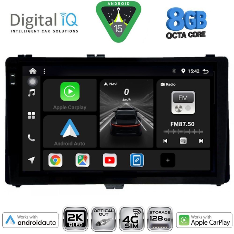 DIGITAL IQ BXK 20703_CPAA (9inc) MULTIMEDIA TABLET for TOYOTA AURIS mod. 2015> – AYGO X mod. 2022> – COROLLA mod. 2017-2019