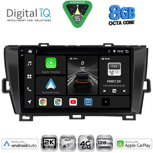 DIGITAL IQ BXK 20726BL_CPAA (9inc) MULTIMEDIA TABLET for TOYOTA PRIUS mod. 2009-2015 (BLACK)