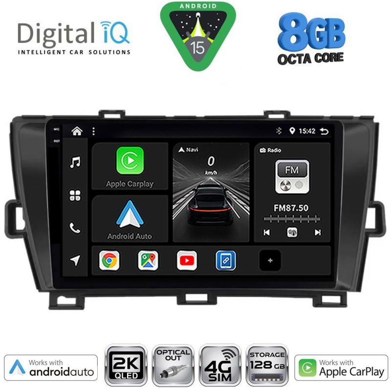 DIGITAL IQ BXK 20726BL_CPAA (9inc) MULTIMEDIA TABLET for TOYOTA PRIUS mod. 2009-2015 (BLACK)