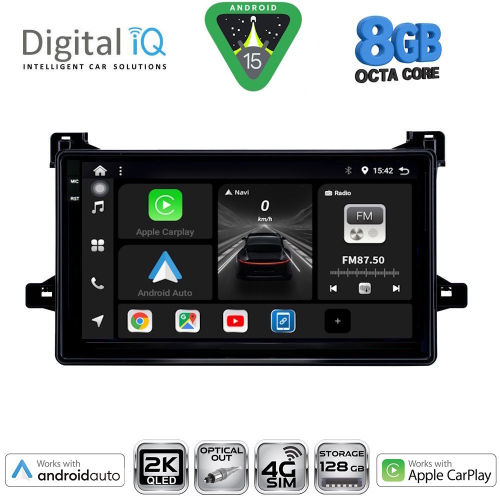 DIGITAL IQ BXK 20727_CPAA (9inc) MULTIMEDIA TABLET for TOYOTA PRIUS mod. 2016-2020